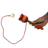 Wooden Ball Catcher Fun Toys (1 Piece, Random Color) 7x2 Inch For Kids Gifts [ac-gmetoy-00009-m2]