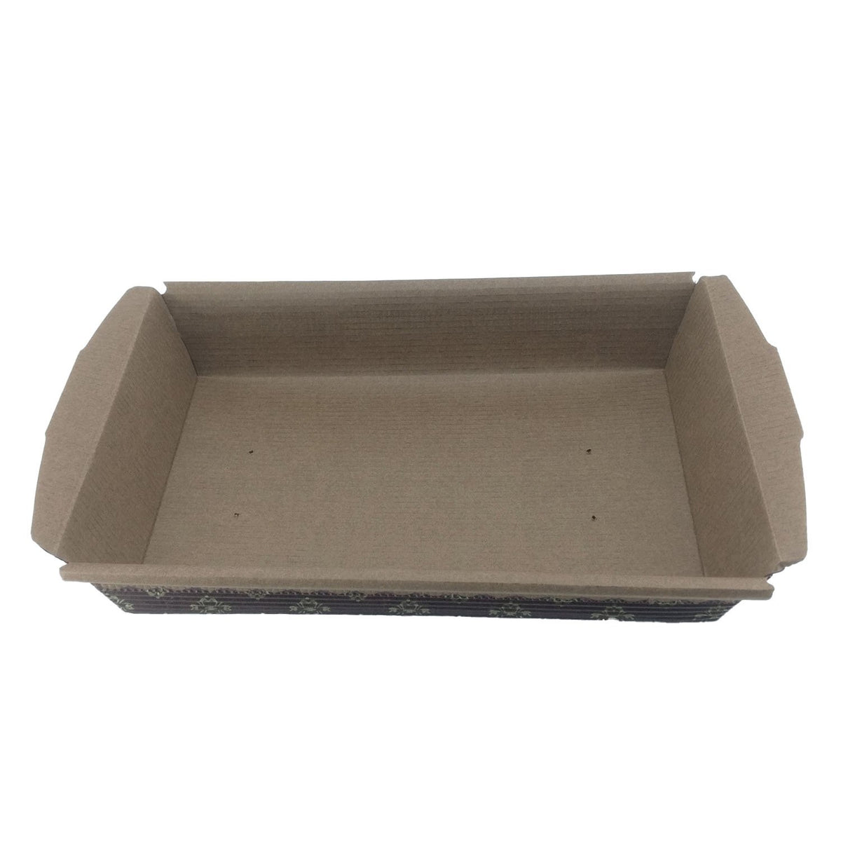 Paper Cup Cake Loaf Baking Serving (Pack of 2) Pie Pans Tray Mould Liner 7.4x4.7x1.5 Inch / 19x12x4 CM Brown Rectangle [ac-homektchn-00001-m3]