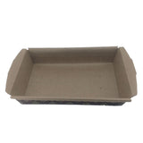 Paper Cup Cake Loaf Baking Serving (Pack of 2) Pie Pans Tray Mould Liner 7.4x4.7x1.5 Inch / 19x12x4 CM Brown Rectangle [ac-homektchn-00001-m3]