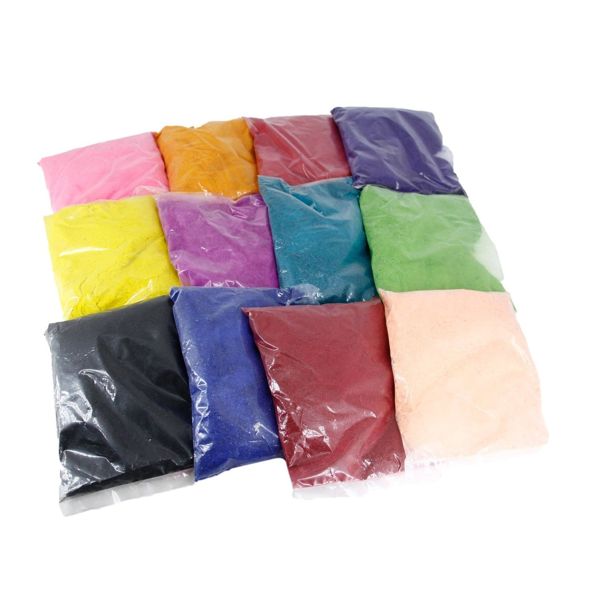 Rangoli Powder Sand (12 Mixed Colors x 50 Grams Each) For Indian Art Kolam Festival Decoration [ac-homektchn-00005-combo1]