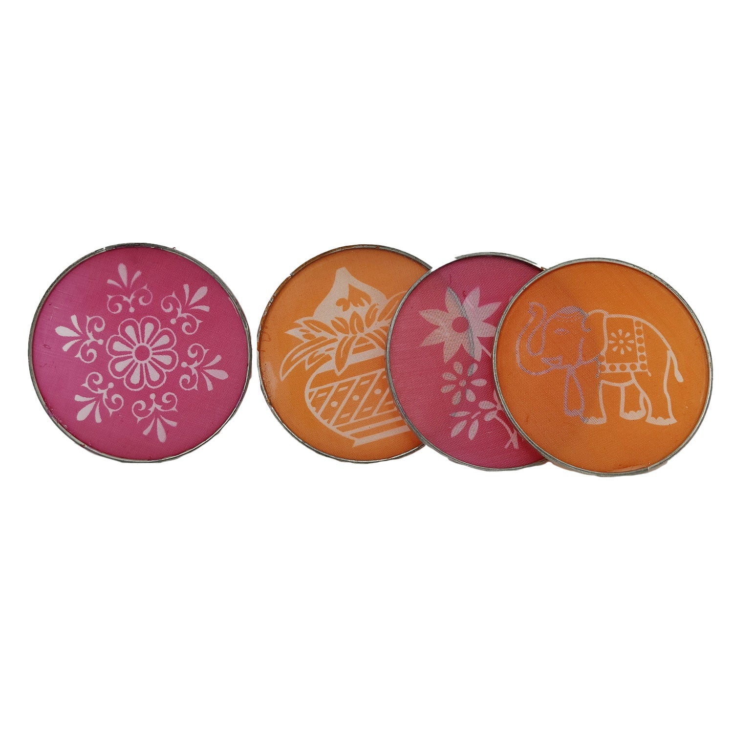 Rangoli Stencils (4 Inch, Pack of 4 Pieces) Random Assorted Designs For Sand Powder Indian Art Kolam Festival Decoration [ac-homektchn-00006-m1]