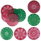 Rangoli Stencils (12 Inch, Pack of 4 Pieces) Random Assorted Designs For Sand Powder Indian Art Kolam Festival Decoration [ac-homektchn-00006-m3]
