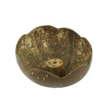 Coconut Shell Handmade Incense Stick Holder Bowl (Pack of 1) 4x2 Inch [ac-homektchn-00010-m1]