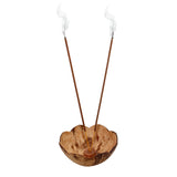 Coconut Shell Handmade Incense Stick Holder Bowl (Pack of 1) 4x2 Inch [ac-homektchn-00010-m1]