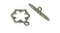 Metal Alloy Toggle Clasps For Jewellery Making (Pack of 5 Sets) 19x15x2xmm Stick Size: 24x6x4mm Flower Antique Silver Color [ac-jwlsupp-00001-m8]
