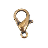 Metal Alloy Lobster Claw Clasps (Pack of 10 pieces) 12x6mm Antique Copper Color For Jewellery Making [ac-jwlsupp-00003-m5]