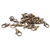 Metal Alloy Lobster Claw Clasps (Pack of 10 pieces) 12x6mm Antique Copper Color For Jewellery Making [ac-jwlsupp-00003-m5]