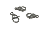 Tarnish Resistant Stainless Steel Lobster Claw Clasps (Pack of 10 pieces) 10x6x3mm Silver Color For Jewellery Making [ac-jwlsupp-00004-m5]
