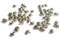 Metal Iron Crimp Bead Covers 4mm (Pack of 50 pieces) Silver Color For Jewellery Making [ac-jwlsupp-00011-m3]