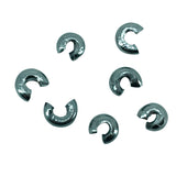 Tarnish Resistant 304-Stainless Steel Crimp Bead Covers 4.5 MM (Pack of 10 pieces) Silver Color Curved For Jewellery Making [ac-jwlsupp-00012-m2]