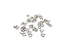 Brass Wire Guards 5x4mm (Pack of 50 pieces) Hole:0.5mm Thickness 1mm Curved Silver Color For Jewellery Making  [ac-jwlsupp-00013-m1]