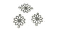 Metal Alloy Connectors (Pack of 10 pieces) 25x19x2xmm for Jewellery Making Dangler Earrings & Pendant Flower Antique Silver Color [ac-jwlsupp-00014-m17]