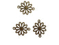 Metal Alloy Connectors (Pack of 10 pieces) for Jewellery Making Dangler Earrings & Pendant 25x20mm Flower Antique Bronze Color [ac-jwlsupp-00014-m6]