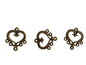 Metal Alloy Connectors (Pack of 10 pieces) for Jewellery Making Dangler Earrings & Pendant 21x19mm Heart Antique Bronze Color [ac-jwlsupp-00014-m8]