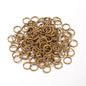 Metal Iron Jump Rings 8x1 MM (70+ Pieces, 10 GMs) Round Antique Bronze Color For Jewellery Making Crafts [ac-jwlsupp-00015-m3-sub1]