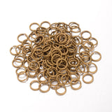 Metal Iron Jump Rings 8x1 MM (70+ Pieces, 10 GMs) Round Antique Bronze Color For Jewellery Making Crafts [ac-jwlsupp-00015-m3-sub1]