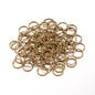 Metal Iron Jump Rings 10x1 MM (50 Pieces, 10 GMs) Round Antique Bronze Color For Jewellery Making Crafts [ac-jwlsupp-00015-m3-sub2]