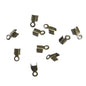 Iron Folding Cord End Guards 6x4 mm Rectangle Antique Bronze Color (Pack of 5 Grams, 150 pieces) For Jewellery Making [ac-jwlsupp-00022-m4]