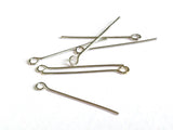 Iron Eye Pins 50x0.7mm Silver Color (10 Grams, 45 Pins) For Jewellery Making Crafts [ac-jwlsupp-00024-m1-sub1]