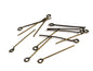 Iron Eye Pins 24x0.7mm Antique Bronze Color (10 Grams, 100 Pieces) For Jewellery Making Crafts [ac-jwlsupp-00024-m3-sub2]