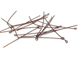 Iron Eye Pins 50x0.7mm Antique Copper Color (10 Grams, 45 Pieces) For Jewellery Making Crafts [ac-jwlsupp-00024-m4-sub1]