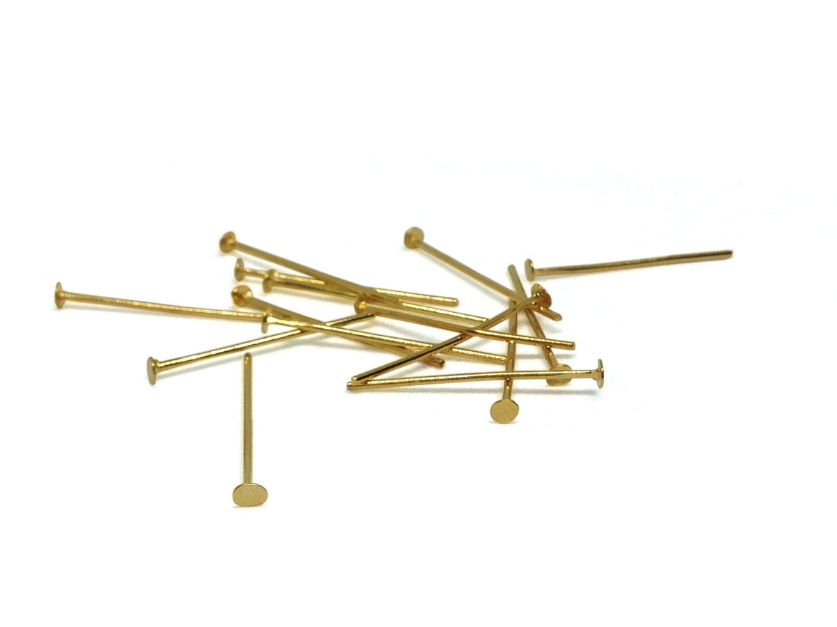 Iron Head Pins 50x0.7mm Gold Color (10 Grams, 45 pins) For Jewellery Making Crafts [ac-jwlsupp-00026-m2-sub1]