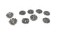 Metal Alloy Bead Caps 8x2mm (10 Grams, 45 Pieces) Square Antique Silver Color For Jewellery Making [ac-jwlsupp-00028-m11]