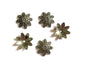 Metal Alloy Bead Caps 14x4mm (20 Pieces) Flower Antique Silver Color For Jewellery Making [ac-jwlsupp-00028-m2]