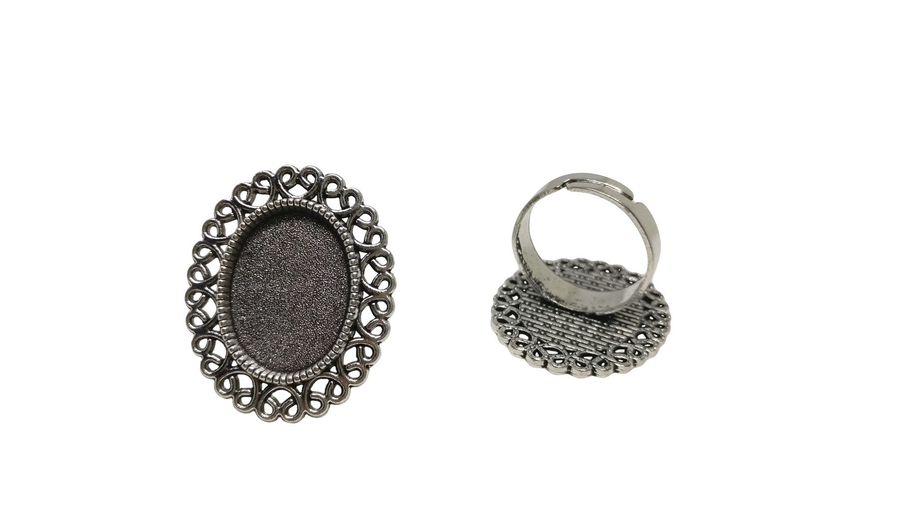 Type Ring Base Buy Metal Ring Bases For Jewellery Antique Silver Color online - Aumni ...