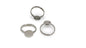 Metal Alloy Ring Base 17mm Diameter Ring size 13 with base 10mm dia Round Silver Color (5 Pieces) For Jewellery Making [ac-jwlsupp-00029-m12]