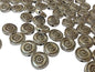 Metal Alloy Bead Spacers 11x5mm Round Pattern Antique Silver Color (10 Pieces) For Jewellery Making [ac-jwlsupp-00031-m2]