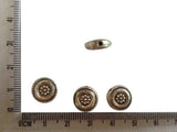 Metal Alloy Bead Spacers 11x5mm Round Pattern Antique Silver Color (10 Pieces) For Jewellery Making [ac-jwlsupp-00031-m2]