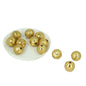 Antique Brushed Metal Brass Spacer Gold Color 12mm Beads (Pack of 10 Pieces) Hole Size 2mm For Jewellery Making [ac-jwlsupp-00032-m3]