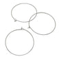 Tarnish Resistant 304-Stainless Steel Hoop Earrings 34mm Thickness:0.7mm Round Silver Color (10 Pieces) For Jewellery Making  [ac-jwlsupp-00034-m6]