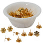 Jewellery Earring Making Stud Base (Pack of 34 Pieces) 11 MM Flat Round Flower Gold Color [10 Gm Wt] For Jewellery Making [ac-jwlsupp-00035-m3]