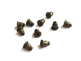 Brass Earring Stoppers 6x5mm Cone Antique Bronze Color (Pack of 20 Pieces) For Jewellery Making [ac-jwlsupp-00036-m1]
