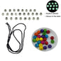 DIY Rakhi Making Kit Supplies Materials For 2 Rakhis (Thread, 2 Sets x A-Z Radium Glow In the Dark Beads, 24 Pcs Wooden Beads) - 1 Set [ac-jwlsupp-00040-m3]