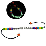 DIY Rakhi Making Kit Supplies Materials For 2 Rakhis (Thread, 2 Sets x A-Z Radium Glow In the Dark Beads, 24 Pcs Wooden Beads) - 1 Set [ac-jwlsupp-00040-m3]