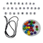 DIY Rakhi Making Kit Supplies Materials For 2 Rakhis (Thread, 2 Sets x A-Z Radium White Acrylic Beads, 24 Pcs Wooden Beads) - 1 Set [ac-jwlsupp-00040-m6]