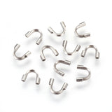 316-Stainless Steel Wire Guards (10 Pieces) 6x4 MM Silver Color For Jewellery Making [ac-jwlsupp-00041-m1]
