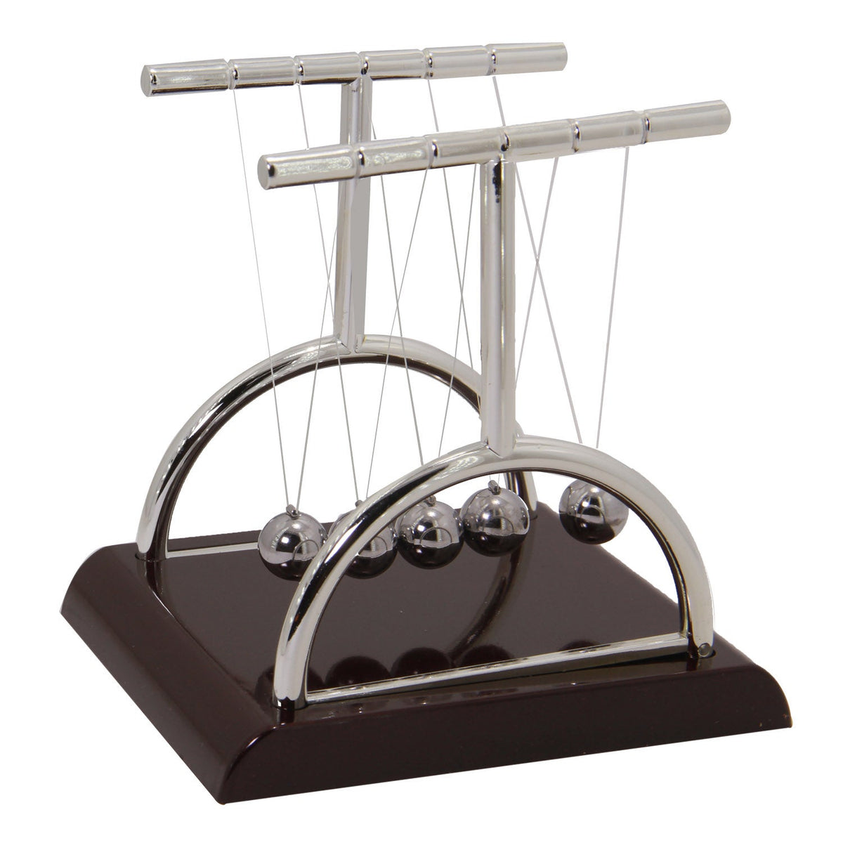 Newtons Cradle Pendulum Balance Balls With Alloy and Plastic Base For Physics Science Desk Gifts Decoration Toy 14x13x11cm [ac-lfstylnaccs-00004-m1]