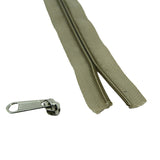 Size 5 Nylon Sewing Zippers 1.38 Inch (2 Meters) With Steel Runners (10 Pieces) Grey For Making Bags And Zip Accessories Utilities [ac-sewsupp-00002-combo12]