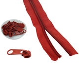 Size 5 Nylon Sewing Zippers 1.38 Inch (5 Colors, Each Color 2 Meters Zippers + 10 Pieces Runners) For Making Bags And Zip Accessories Utilities [ac-sewsupp-00002-combo7]