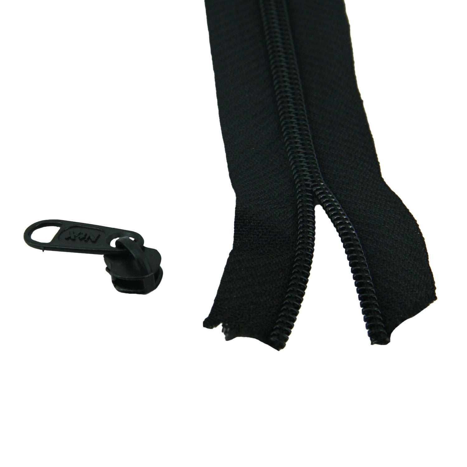 Size 5 Nylon Sewing Zippers 1.38 Inch (2 Meters) And Plastic Runners (10 Pieces) Black For Making Bags And Zip Accessories Utilities [ac-sewsupp-00002-combo5]