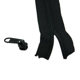 Size 5 Nylon Sewing Zippers 1.38 Inch (2 Meters) And Plastic Runners (10 Pieces) Black For Making Bags And Zip Accessories Utilities [ac-sewsupp-00002-combo5]