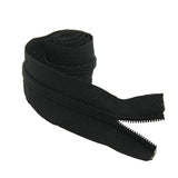 Size 5 Nylon Sewing Zippers 1.38 Inch (2 Meters) Black Fasteners For Making Bags And Zip Accessories Utilities [ac-sewsupp-00002-m1]