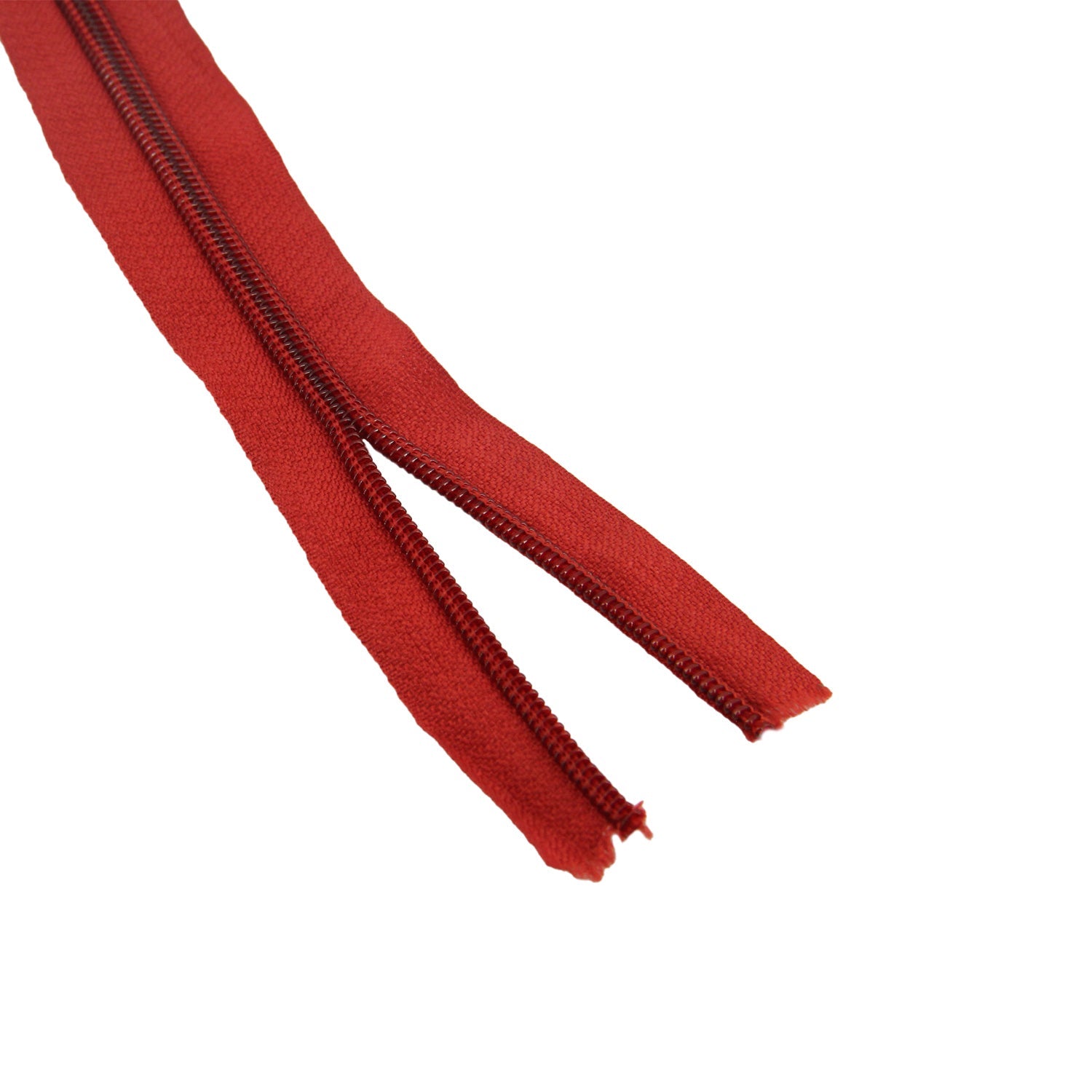 Size 5 Nylon Sewing Zippers 1.38 Inch (2 Meters) And Plastic Runners (10 Pieces) Red For Making Bags And Zip Accessories Utilities [ac-sewsupp-00002-combo2]