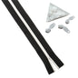 Black With White Nylon Sewing Zippers 2 Meters of Size 1.38 Inch No:5 / 35 MM and 10 Pieces White Zip Pulls Runners Fasteners For Bags And Accessories [ac-sewsupp-00004-combo14]