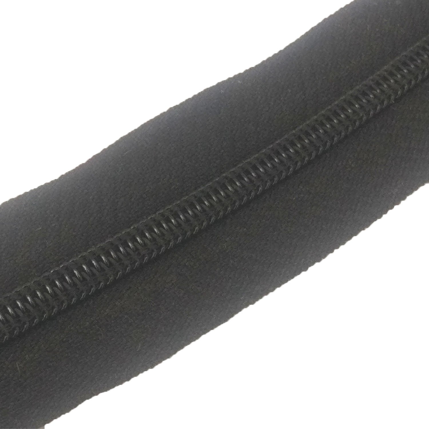 Black Nylon Sewing Zippers (2 Meters) Size 1.38 Inch No:5 / 35 MM With 10 Pieces Steel Zip Pulls Runners Fasteners For Bags And Accessories [ac-sewsupp-00004-combo9]