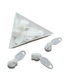 Zip Slide Runners Size 5 (Pack of 25 pieces) Zipper Fasteners Pullers 29x11x1.3 MM PVC Plastic White For Bags Accessories Utilities [ac-sewsupp-00004-m10]